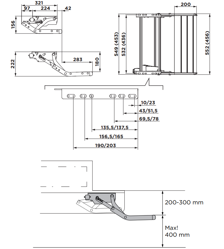THULE step dimensions