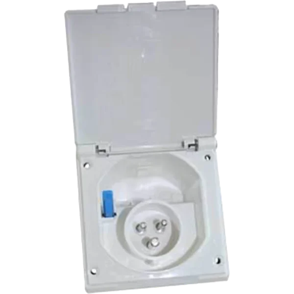 Fawo White Flush Mains Inlet 240v IP44