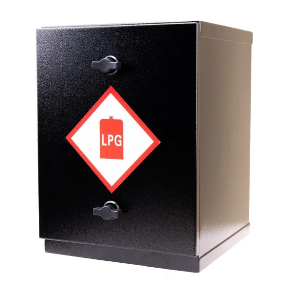 Steel Gas Locker 340mm High Removable Front Black