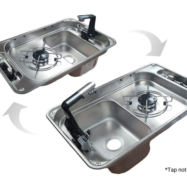 CAN FL1323GP Rectangular One Burner Hob/Sink CombI