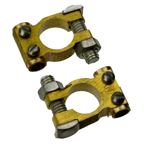 W4 Brass Battery Terminals 12V/24V 2pk