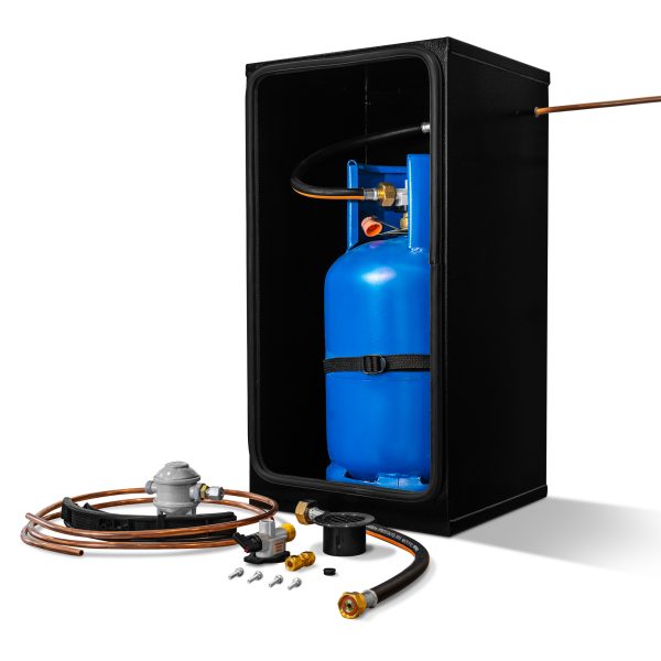 Butane Gas Locker Kit 7kg with Bulkhead Regulator