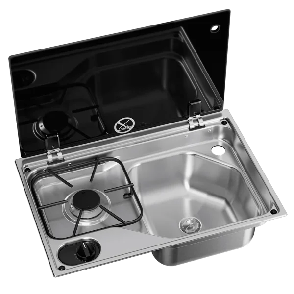 Dometic Vision CVC1525G 1 Burner Hob & Sink Combo