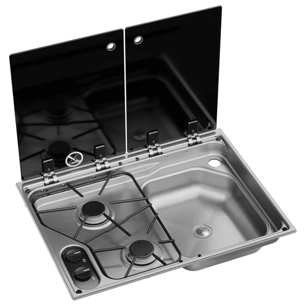 Dometic Compact 2 Burner Gas Hob & Sink Combo