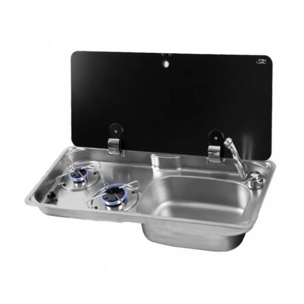 CAN FL1770/FL1780 Two Burner Hob/Sink Combi
