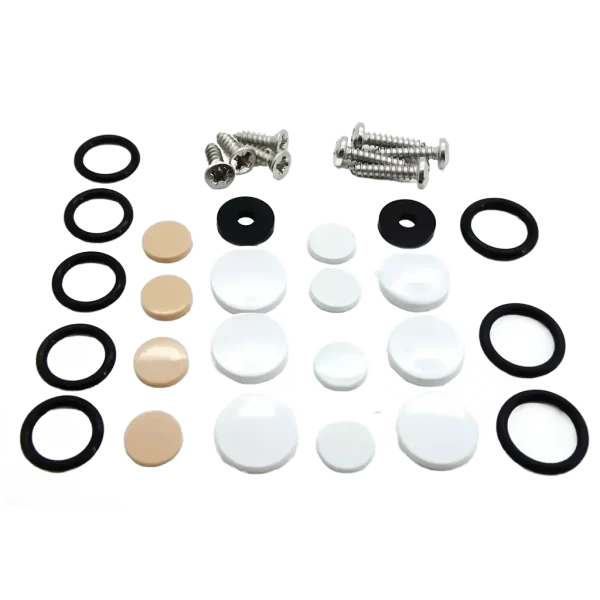 Whale Elegance Tap Service Kit | Includes 6 large white screw caps, 10 small screw caps & durable washers and o-rings.