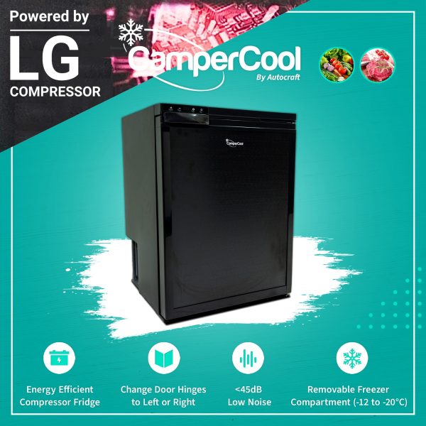 Alpicool Campervan Fridge Freezer 65L Black