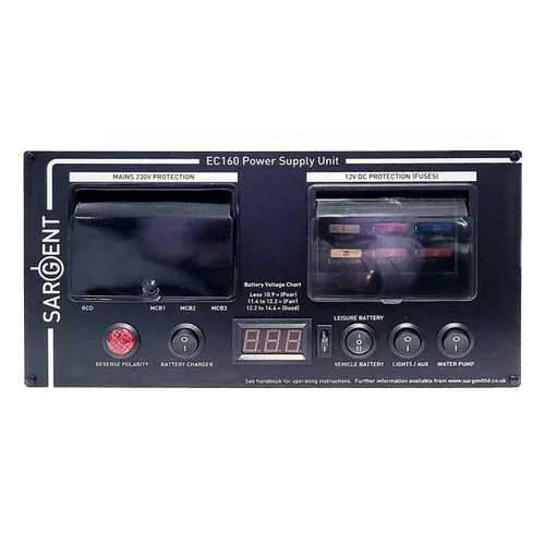 Sargent EC160 Horizontal Power Supply Unit, 16A 230V AC, 15A 12V DC