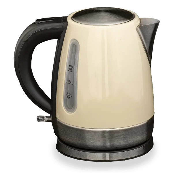 Quest Stainless Steel 1L Kettle - Cream