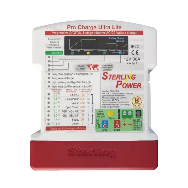 Sterling Pro Charge Ultra Lite 12V 30A Battery Charger