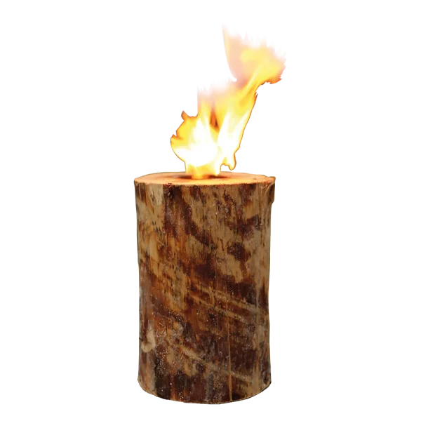 Quest Log Candle | Natural Fire Logs, 12x12x19cm, Built-in Wick
