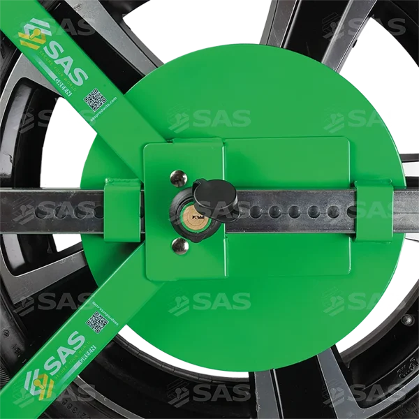 SAS Green V3 Wheelclamp | 550-720mm Diameter, up to 215mm Tyre Width