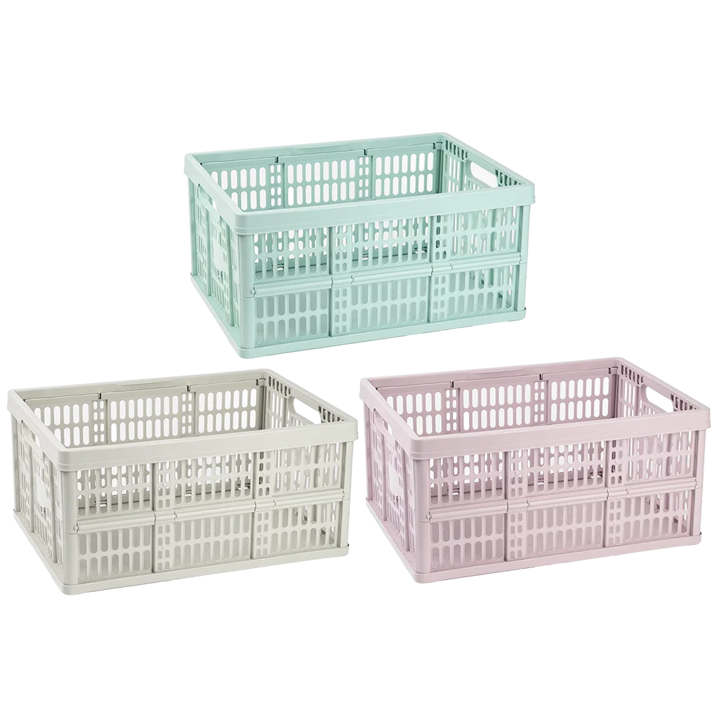 Fold Flat Stackable Boxes Assorted Colours