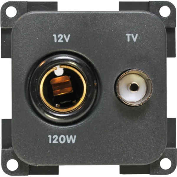 CBE Grey 12V + TV Socket