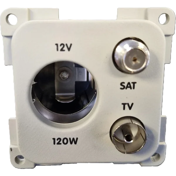 CBE Light Grey 12V + TV + SAT Socket