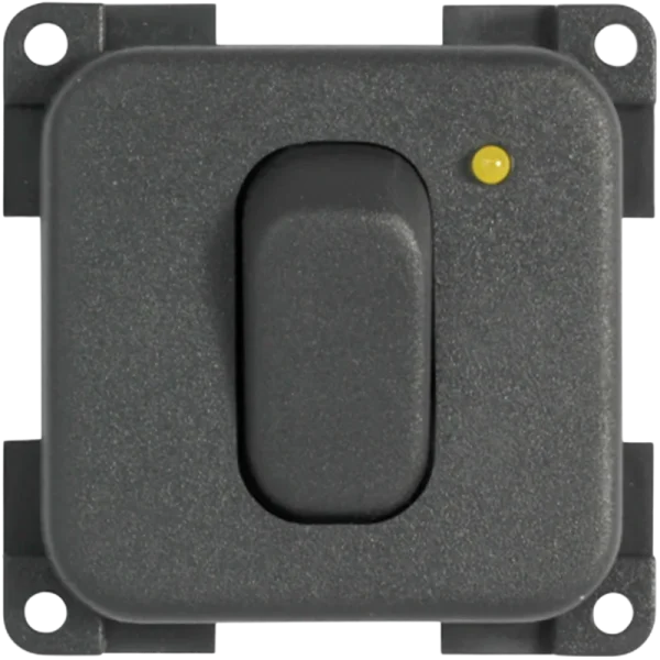 CBE Grey Single Switch with LED
