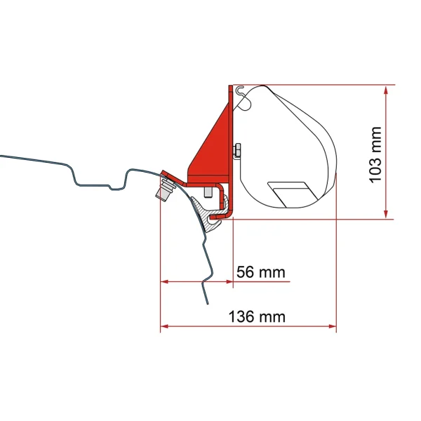 Fiamma Kit VW T5/T6 Combi Rail Bracket/F35