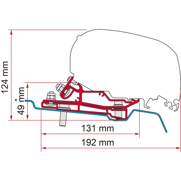 Fiamma Adapter Ford Transit H3L4 – RHD 400cm