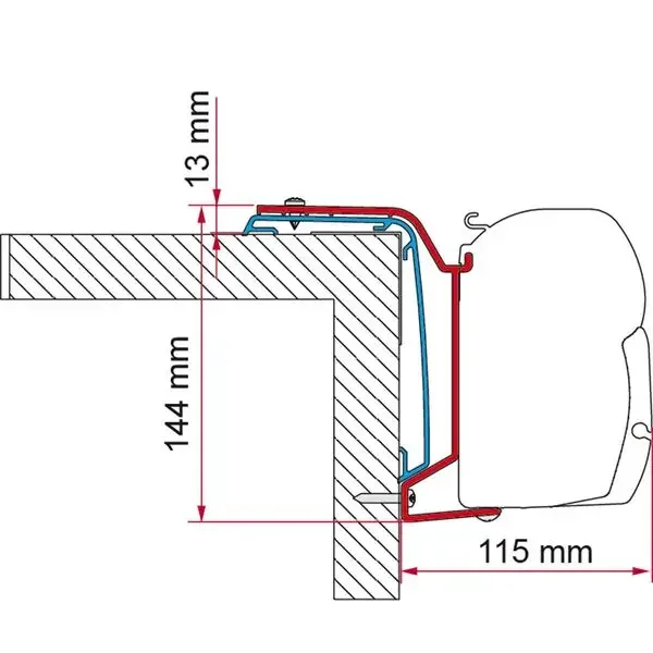 Fiamma Adapter Rapido 450 686F>24 (390Cm)