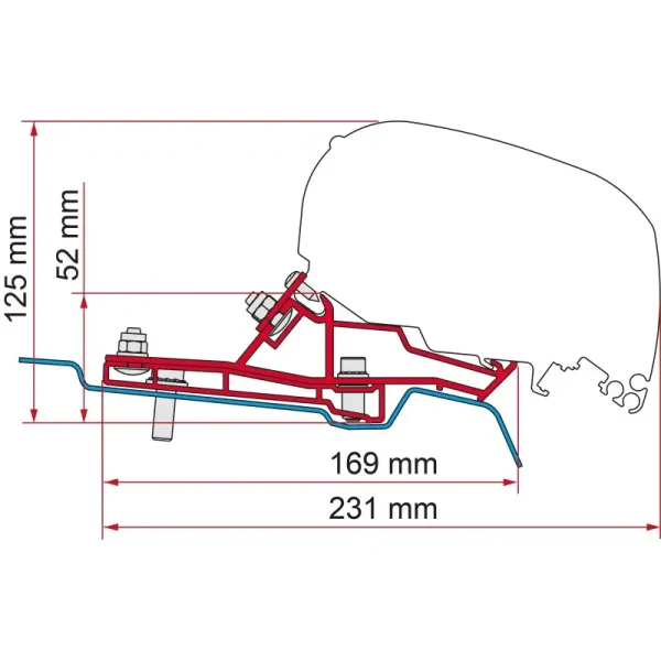 Fiamma Adapter Ford Transit L3H2 340 RHD