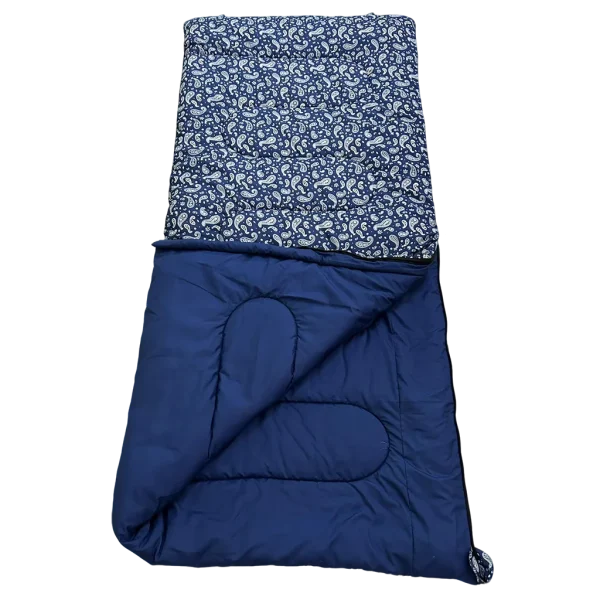 Quest Newfoundland Sleeping Bag & Pillow Case (Navy Paisley 3)