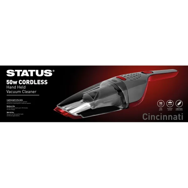 Status Cincinnati 50w Cordless Hand Held vacuum (box of 2)