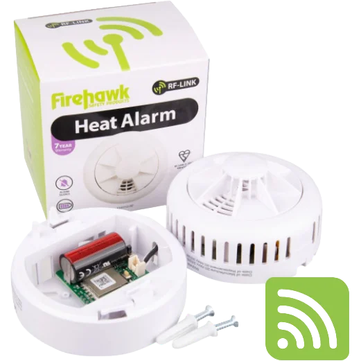 Firehawk FHH10 – RF 10 Year Battery RF Link Heat Alarm