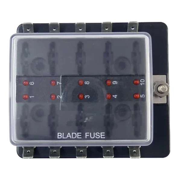 10 Fuse Fusebox with RED Light